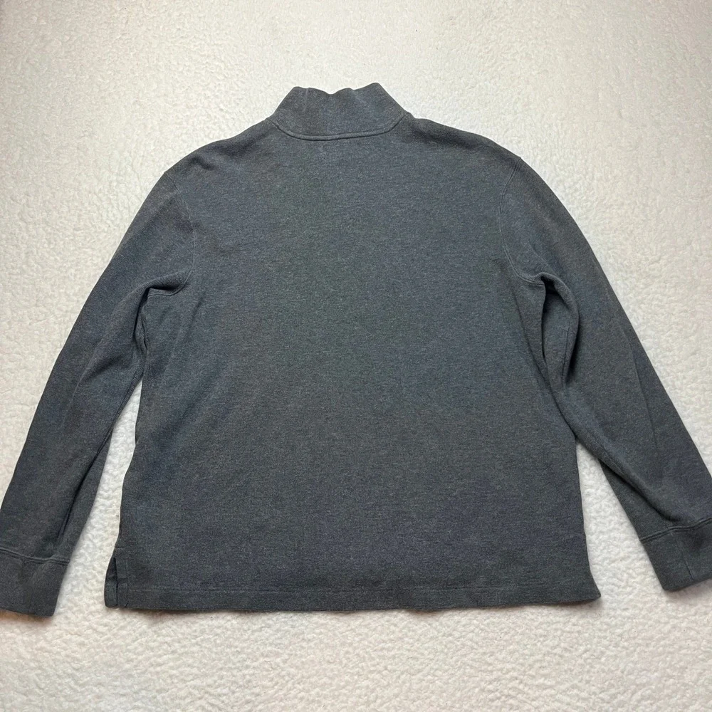 Polo Ralph Lauren Sweater Mens XL Gray Quarter Zip Pullover Cotton‎ Pony Logo